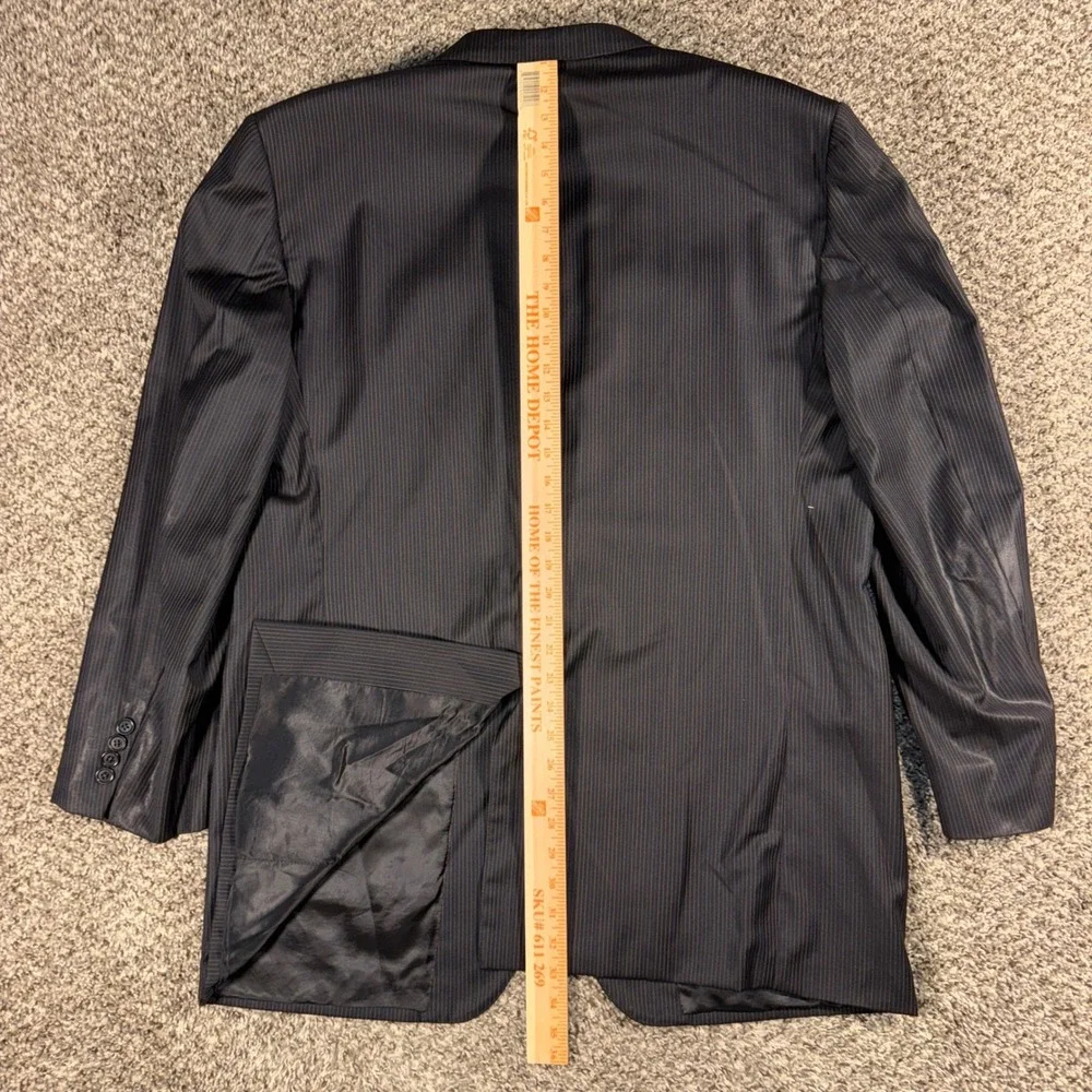 Daniel Cremieux Loro‎ Piana 48L Super 160s Wool Blazer Black Pinstripe Jacket